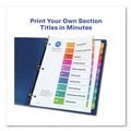 Office Jansan | Avery 11165 Ready Index 11 in. x 9.25 in. 10-Tab 1 to 10 Extra Wide Tabs Customizable TOC Dividers - Multicolor Tabs/White (1-Set) image number 3