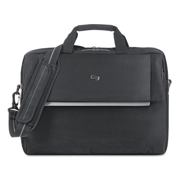SOLO Urban 16.5 in. x 3 in. x 11 in. Polyester Briefcase Fits Devices Up to 17.3 in. - Black