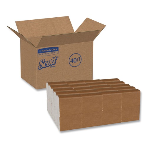 Cleaning & Janitorial Supplies | Scott 98710 7 in. x 13.5 in. 1-Ply Tall-Fold Dispenser Napkins - White (20/Carton) image number 0