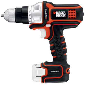 Factory Reconditioned Black & Decker 12V MAX MATRIX Lithium-Ion 3/8 in. Cordless Drill Driver Kit