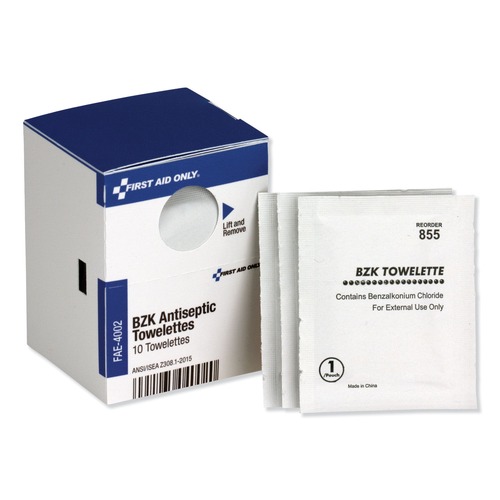 Office Jansan | First Aid Only FAE-4002 SmartCompliance Antiseptic Cleansing Wipes (10/Box) image number 0