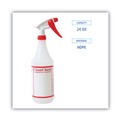 Cleaners & Chemicals | Boardwalk 513155 HDPE 32 oz. Trigger Spray Bottles - Clear/Red (3/Pack) image number 5