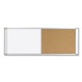 Bulletin Boards | MasterVision XA10003700 36 in. x 18 in. Cubicle Workstation Magnetic Dry Erase/Bulletin Board Combo - Tan/White Surface/Satin Aluminum Frame image number 0