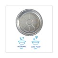 Food Service | Boardwalk BWKROUND9 48 oz. 9 in. Diameter x 1.66 in. Round Aluminum To-Go Containers - Silver (500/Carton) image number 6