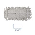 Mops | Boardwalk BWK1618 18 in. x 5 in. Disposable Cotton Dust Mop Head image number 7