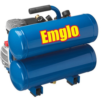 AIR TOOLS AND EQUIPMENT | Factory Reconditioned Emglo E810-4VR 1.1 HP 4 Gallon Oil-Lube Twin Stack Air Compressor
