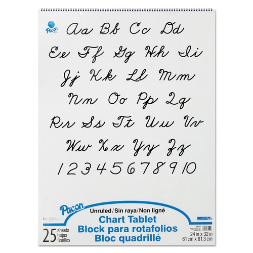 Mothers Day Sale! Save an Extra 10% off your order | Pacon P0074510 25-Sheet 24 in. x 32 in. Unruled Chart Tablets - White image number 0