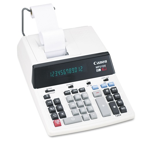 Office Jansan | Canon 2292B001 12-Digit 3.5 Lines/Sec Ribbon Printing Calculator - Black/Red Print image number 0