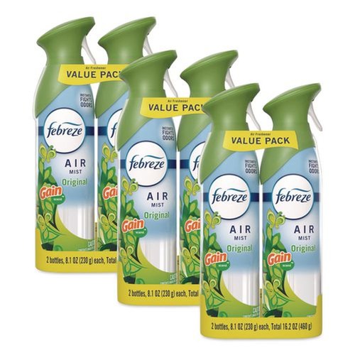 Odor Control | Febreze 80816822 AIR, Gain Original, 8.8 oz Aerosol Spray, 2/Pack, 3 Packs/Carton image number 0