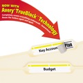 Office Jansan | Avery 05966 0.66 in. x 3.44 in. Permanent TrueBlock File Folder Labels with Sure Feed Technology - Yellow/White (30/Sheet, 50 Sheets/Box) image number 2