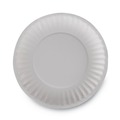 Bowls and Plates | Dixie DBP06W 6 in. Diameter Clay Coated Paper Plates - White (100/Pack) image number 3