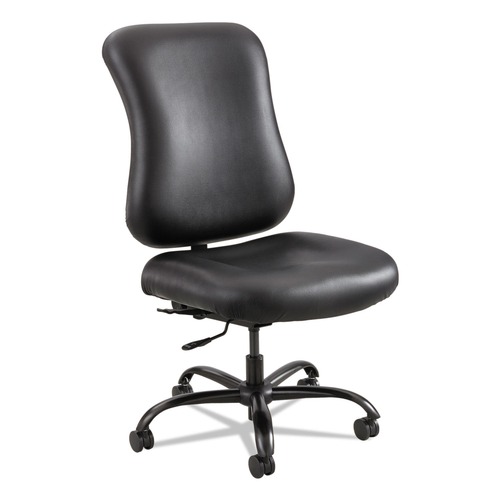 Office Chairs | Safco 3592BL Supports Up to 400 lbs. 19 in. to 22 in. Seat Height Optimus High Back Big and Tall Chair - Vinyl, Black image number 0