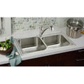Kitchen Sinks | Elkay D23317 Dayton Top Mount 33 in. x 17 in. Equal Double Bowl Sink (Stainless Steel) image number 1