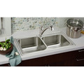 Kitchen Sinks | Elkay D23317 Dayton Top Mount 33 in. x 17 in. Equal Double Bowl Sink - Stainless Steel image number 1