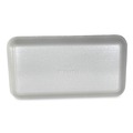 Food Service | GEN 10SWH 10.93 in. x 5.75 in. x 0.63 in. No. 10S Foam Meat Trays - White (500/Carton) image number 3