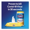 Disinfectants | Clorox 01593 1-Ply Disinfecting Wipes - Fresh Scent, White (35/Canister, 12 Canisters/Carton) image number 9