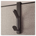  | Universal UNV08607 Recycled Plastic Cubicle Double Coat Hook - Charcoal image number 1