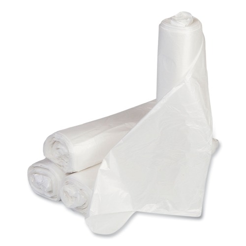 Trash Bags | Inteplast Group WSL2424LTN 10 Gallon 0.35 mil 24 in. x 24 in. Coreless Perforated Roll Low-Density Commercial Can Liners - Clear (50 Bags/Roll, 20 Rolls/Carton) image number 0