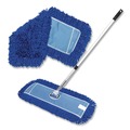 Mops | Gritt Commercial GRI17424T4PK 24 in. x 5 in. 72 in. Silver Aluminum Handle Microfiber Dust Mop Set with Telescopic Handle - Blue (4/Kit) image number 2