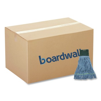 Boardwalk Cotton/Rayon Fiber Premium Standard Mop Head - Medium, Blue (12/Carton)
