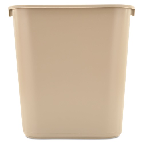 Trash & Waste Bins | Rubbermaid Commercial FG295600BEIG 7-Gallon Rectangular Deskside Wastebasket - Beige image number 0