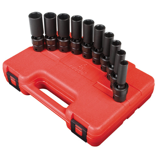  | Sunex 3660 10-Piece 3/8 in. Drive Metric Universal Deep Impact Socket Set image number 0