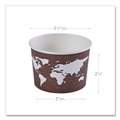 Office Jansan | Eco-Products EP-BSC8-WA 8 oz. 3.04 in. Diameter x 2.3 in. h World Art Renewable and Compostable Paper Food Container - Brown (1000/Carton) image number 2