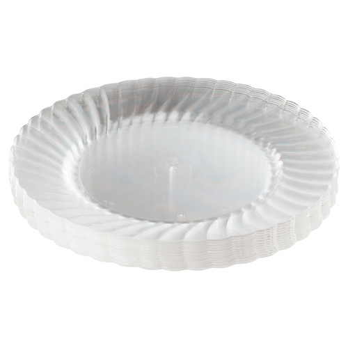 Cutlery | WNA RSCW91512 9 in. Diameter Classicware Plastic Plates - Clear (12/Pack, 15 Packs/Carton) image number 0