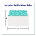 Dividers & Tabs | Avery 74774 2 in. x 1.5 in. 1/5-Cut Ultra Tabs Repositionable Tabs - Assorted Colors (24/Set) image number 5
