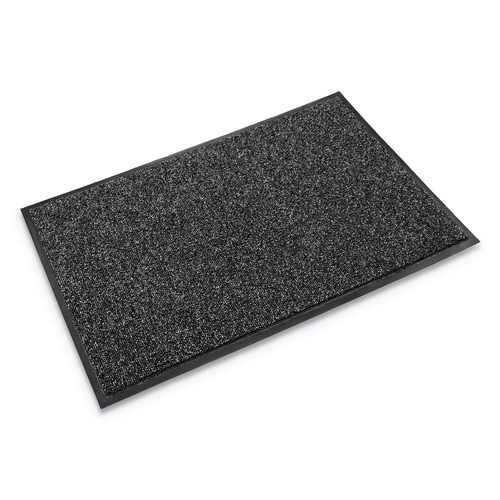 Just Launched | Crown CS 0035GY Cross-Over 36 in. x 60 in. Olefin/Poly Indoor/Outdoor Wiper/Scraper Mat - Gray image number 0