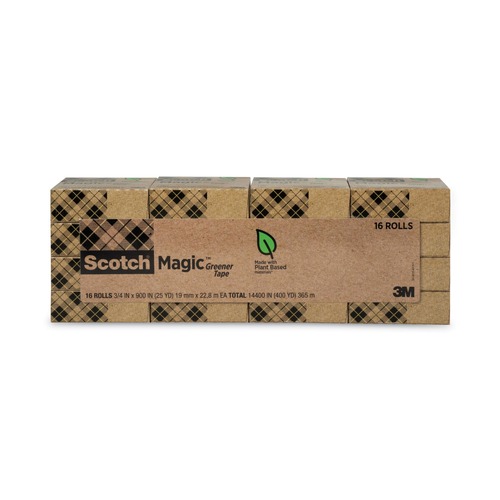 Tapes | Scotch 812-16P 1 in. Core 0.75 in. x 75 ft. Magic Greener Tape - Clear (16-Piece/Pack) image number 0