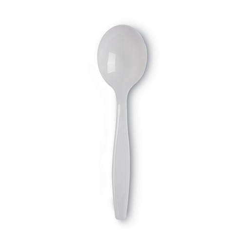  | Dixie SH217 Heavyweight Polystyrene Soup Spoons - White (1000/Carton) image number 0
