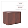 Office Filing Cabinets & Shelves | Alera ALELS593020MC Open Office Desk Series 29.5w x 19.13d x 22.78h Low Storage Cabinet Credenza - Medium Cherry image number 8