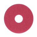 Cleaning Cloths | Boardwalk BWK4012RED 12 in. Diameter Buffing Floor Pads - Red (5/Carton) image number 1