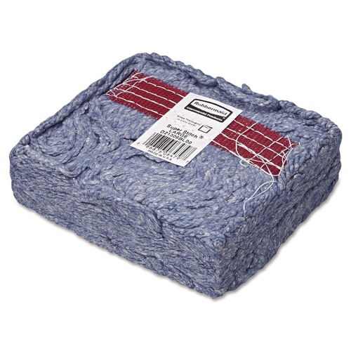 Mops | Rubbermaid Commercial FGD21306BL00 Super Stitch Blend Cotton/Synthetic Mop Head - Large, Blue (6/Carton) image number 0