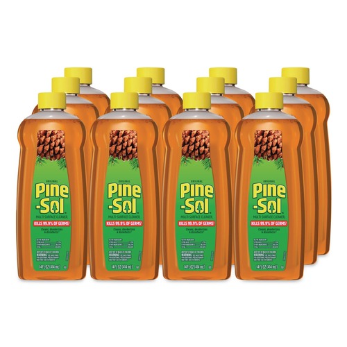 Cleaning & Janitorial Supplies | Pine-Sol 60146CT 14 oz. Bottle Multi-Surface Concentrated Disinfectant Cleaner - Pine Scent (12/Carton) image number 0
