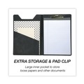 Office & Office Supplies | Samsill 71410 Value Inside Front Pocket Brass Clip Heavyweight Sealed Vinyl Padfolio - Black image number 3