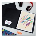 Office Jansan | Avery 47978 0.5 in. Capacity 11 in. x 8.5 in. Prong Fastener Two-Pocket Folder - Black (25/Box) image number 2