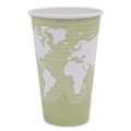 Food Service | Eco-Products EP-BHC16-WAPK 16 oz. World Art Renewable and Compostable Paper Hot Cups - Moss (50/Pack) image number 1