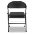  | Alera ALEFC97B Two-Brace Fabric Back Steel Folding Chair - Graphite (4-Piece/Carton) image number 3