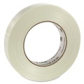 Office Jansan | Universal UNV31624 #350 Premium 24 mm x 54.8 m 3 in. Core Filament Tape - Clear (1 Roll) image number 3