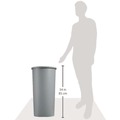 Trash & Waste Bins | Rubbermaid Commercial FG354600GRAY 22 Gallon Round Plastic Untouchable Waste Container - Gray image number 2
