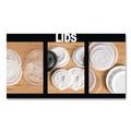 Food Trays, Containers, and Lids | WinCup 222064 Drink-Thru Plastic Lids for 10 oz Hot Cups and Bowls - White (1000/Carton) image number 2
