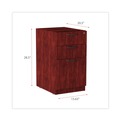  | Alera ALEVA542822MY 15.63 in. x 20.5 in. x 28.5 in. Valencia Series 2-Drawer Full File Pedestal - Mahogany image number 6