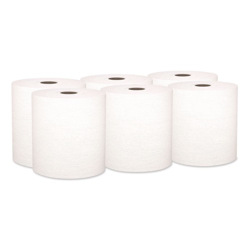 Cleaning & Janitorial Supplies | Kleenex 50606 8 in. x 600 ft. Hard Roll Paper Towels with Premium Absorbency Pockets - White (6 Rolls/Carton) image number 0
