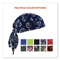 Cooling Gear | Ergodyne 12480 Chill-Its 6615 One Size Fits Most High-Performance Bandana Doo Rag with Terry Cloth Sweatband - Navy Western image number 4