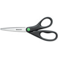 Office Jansan | Westcott 41418 8 in. Long, 3.25 in. Cut Length KleenEarth Scissors - Black Straight Handle image number 0