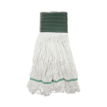 Boardwalk 14 oz. Medium Loop End Rayon Mop Head - White (1-Dozen)