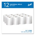 Cleaning & Janitorial Supplies | Scott 01052 8 in. x 800 ft. 1.5 in. Core 1-Ply Essential 100% Recycled Fiber Hard Roll Towel - White (12 Rolls/Carton) image number 1