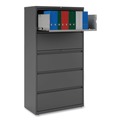  | Alera 25497 36 in. x 18.63 in. x 67.63 in. 5 Lateral File Drawer - Legal/Letter/A4/A5 Size - Black image number 2